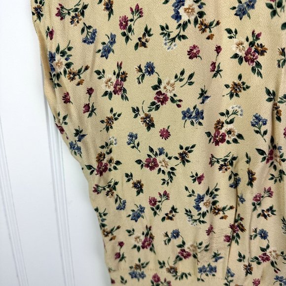 Floral Print Vintage Dress Midi Length - Picture 4 of 7